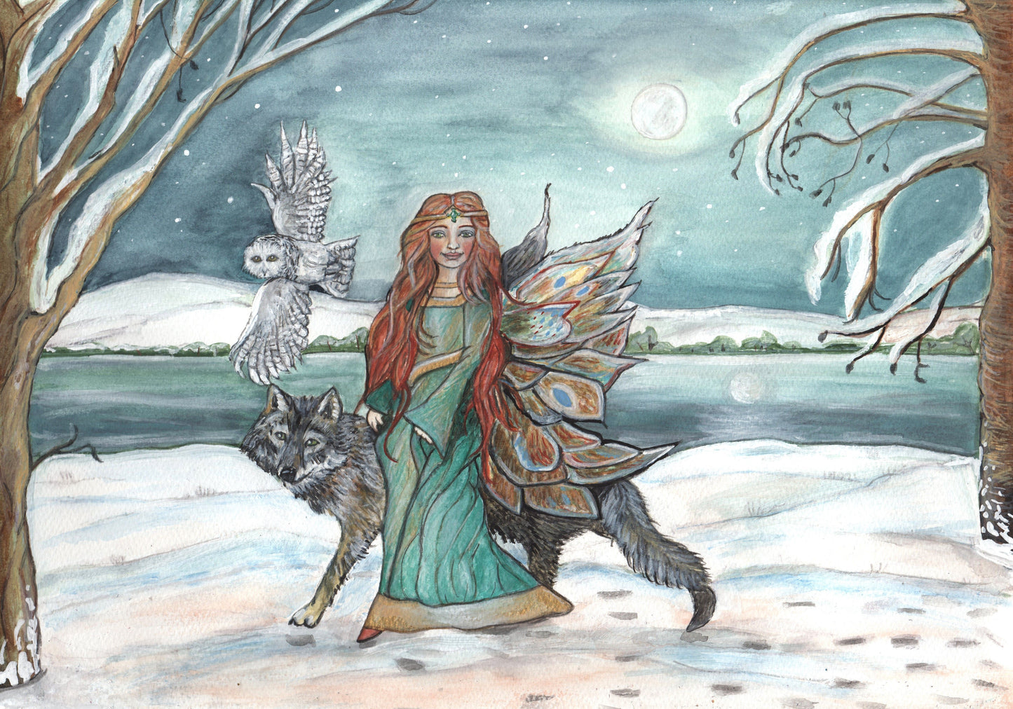 A Winter Fairy A3 Print