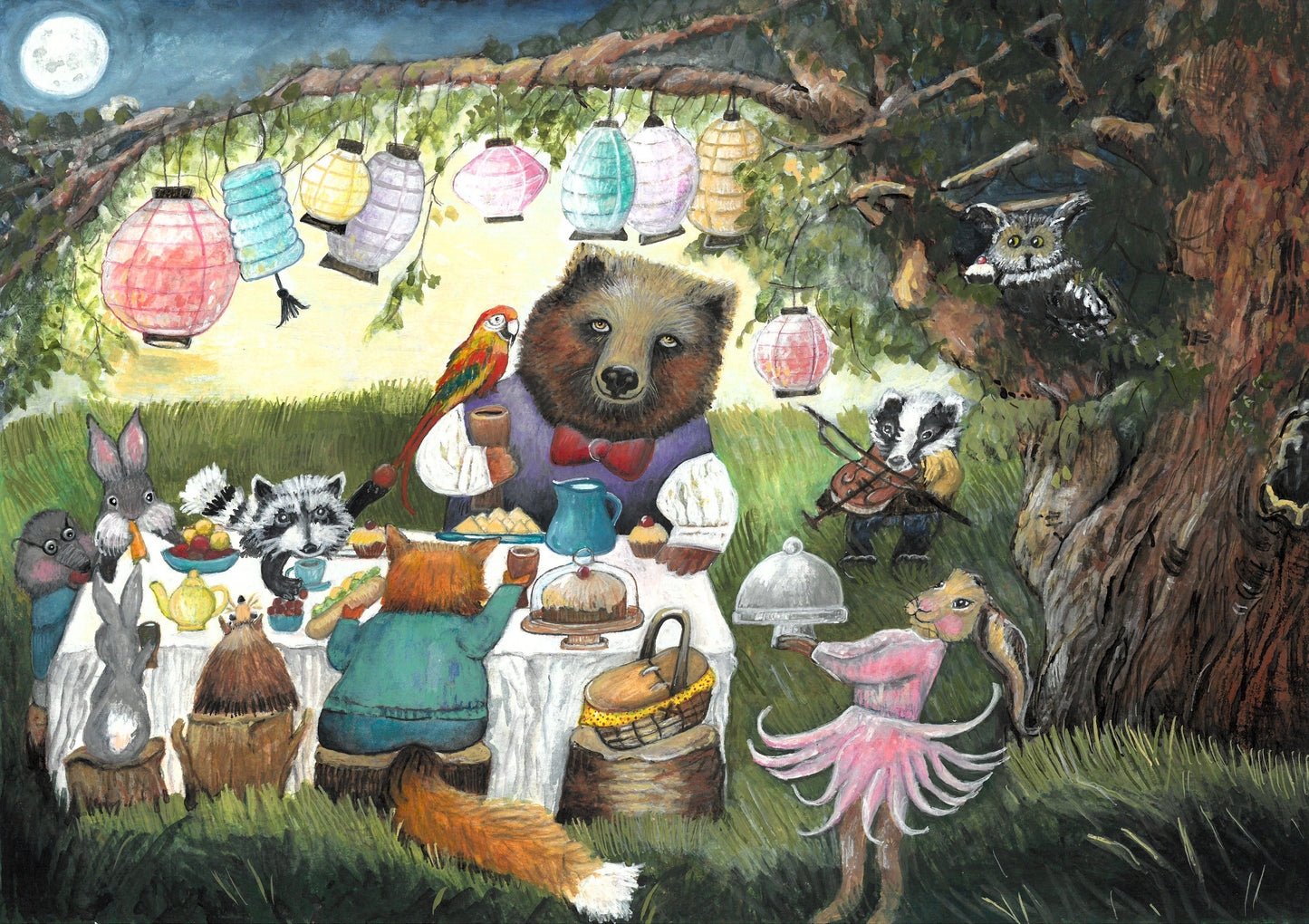 Bear's Picnic A3 Print